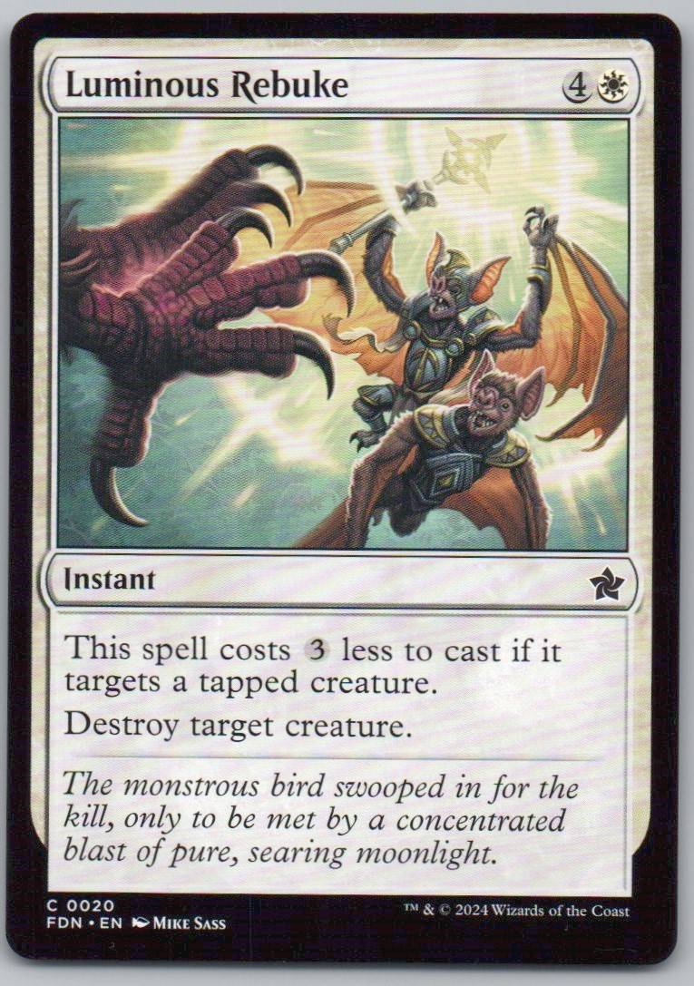 Luminous Rebuke 20 Normal Instant Card - Foundations