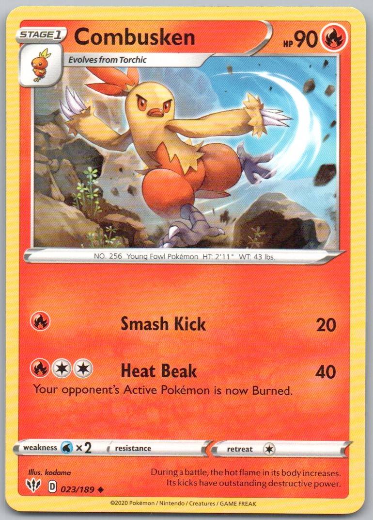 Combusken 023 Normal Fire Card - Darkness Ablaze
