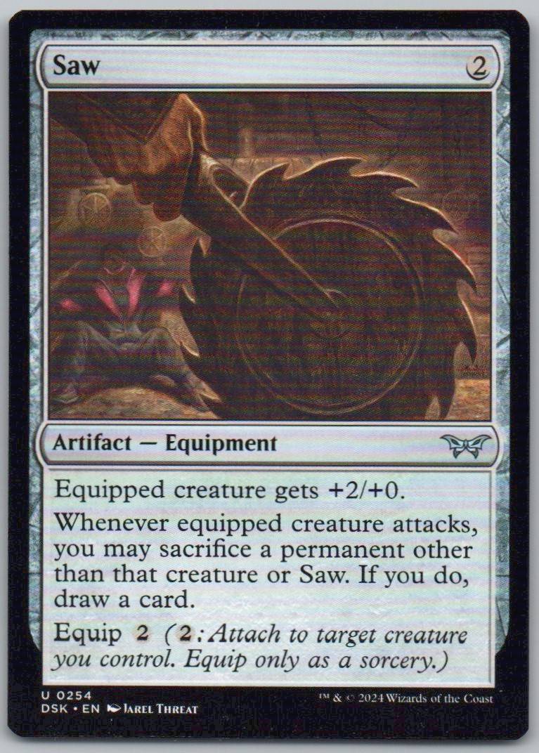 Saw 254 Normal Artifact Card - Duskmourn: House of Horror