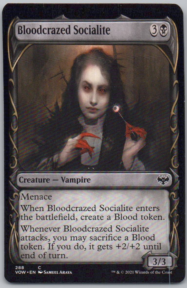 Bloodcrazed Socialite (Showcase) 288 Normal Creature Card - Innistrad: Crimson Vow