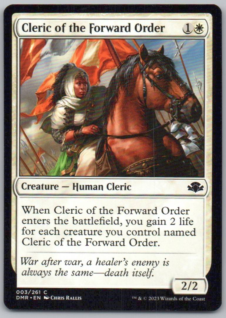 Cleric of the Forward Order 3 Normal Creature Card - Dominaria Remastered