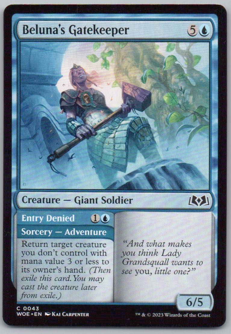 Beluna's Gatekeeper 43 Normal Creature Card - Wilds of Eldraine
