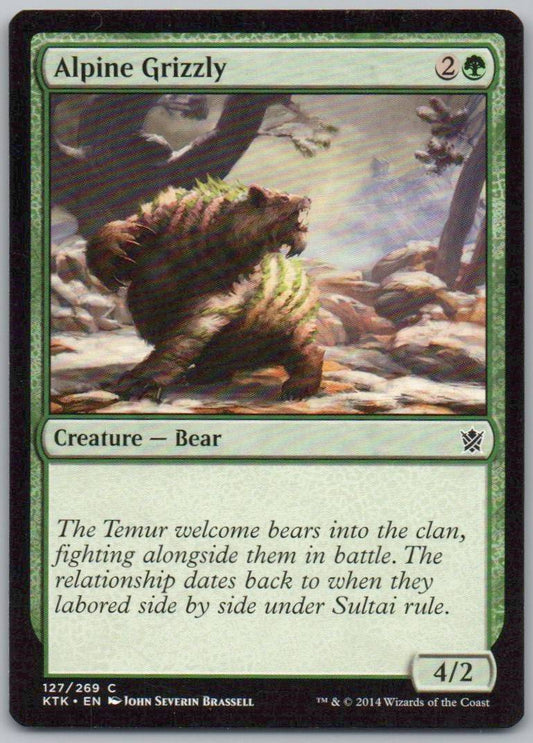 Alpine Grizzly 127 Normal Creature Card - Khans of Tarkir