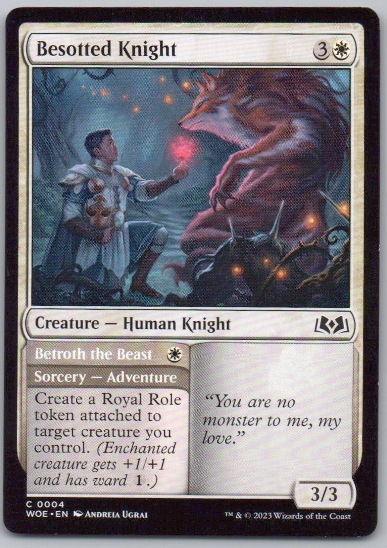 Besotted Knight 4 Normal Creature Card - Wilds of Eldraine
