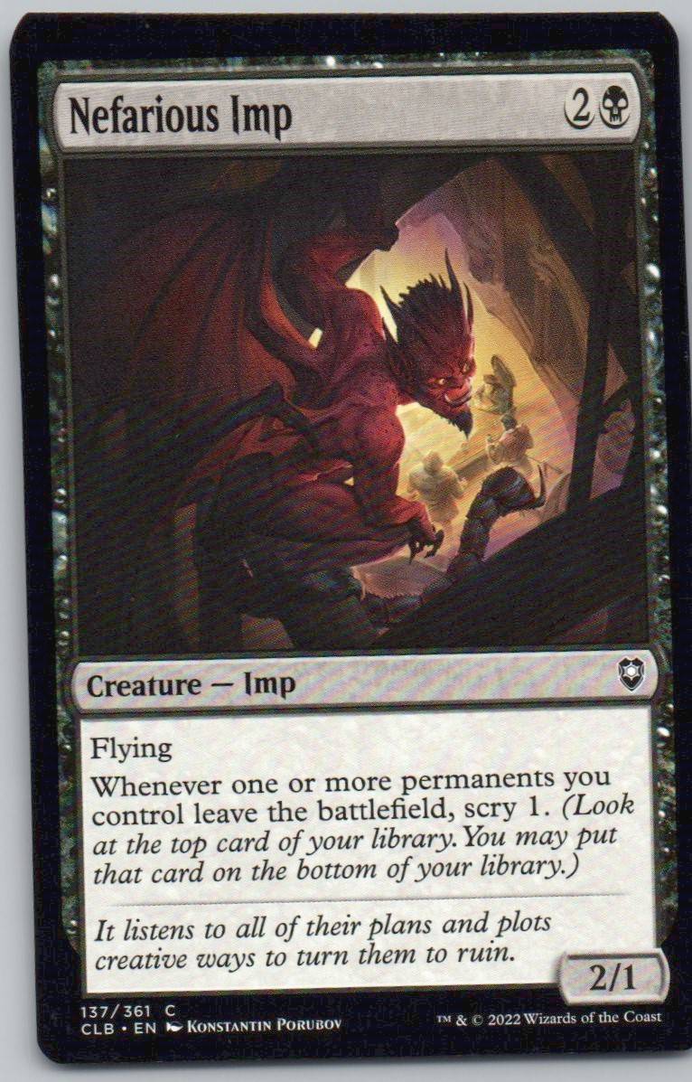 Nefarious Imp 137 Normal Creature Card - Commander Legends: Battle for Baldur's Gate