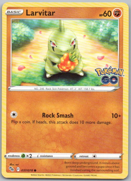 Larvitar 037 Normal Fighting Card - Pokemon GO