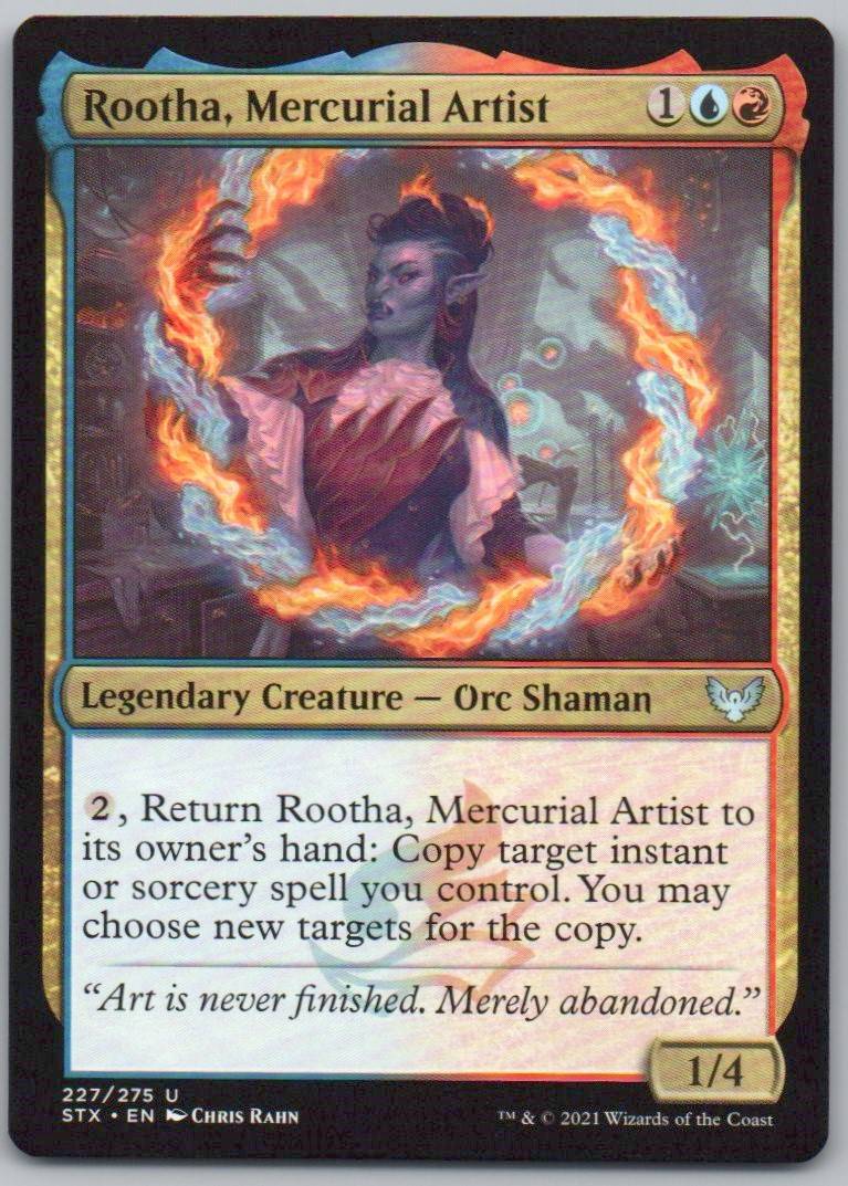 Rootha, Mercurial Artist 227 Normal Legendary Card - Strixhaven: School of Mages
