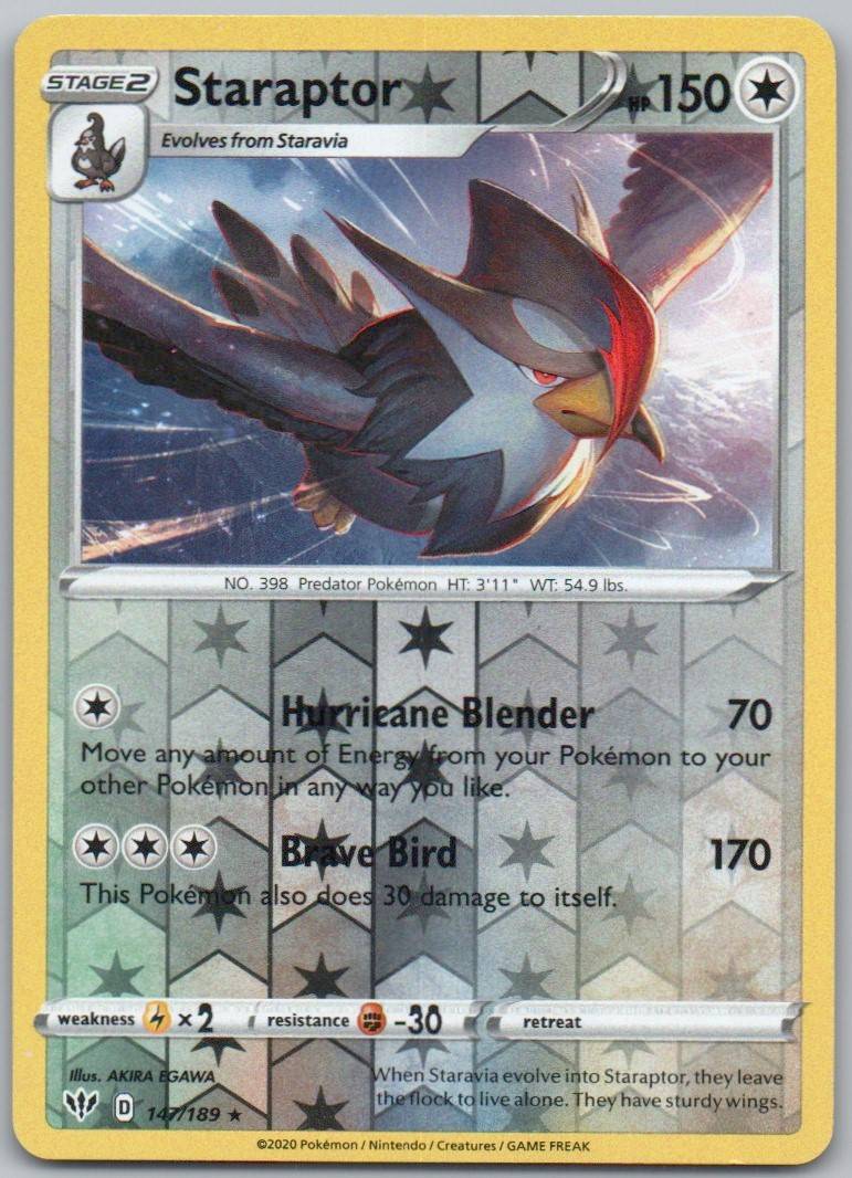 Staraptor 147 Normal Trainer Card - Darkness Ablaze