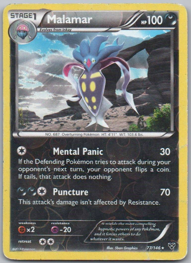 Malamar 077 Normal Darkness Card - XY