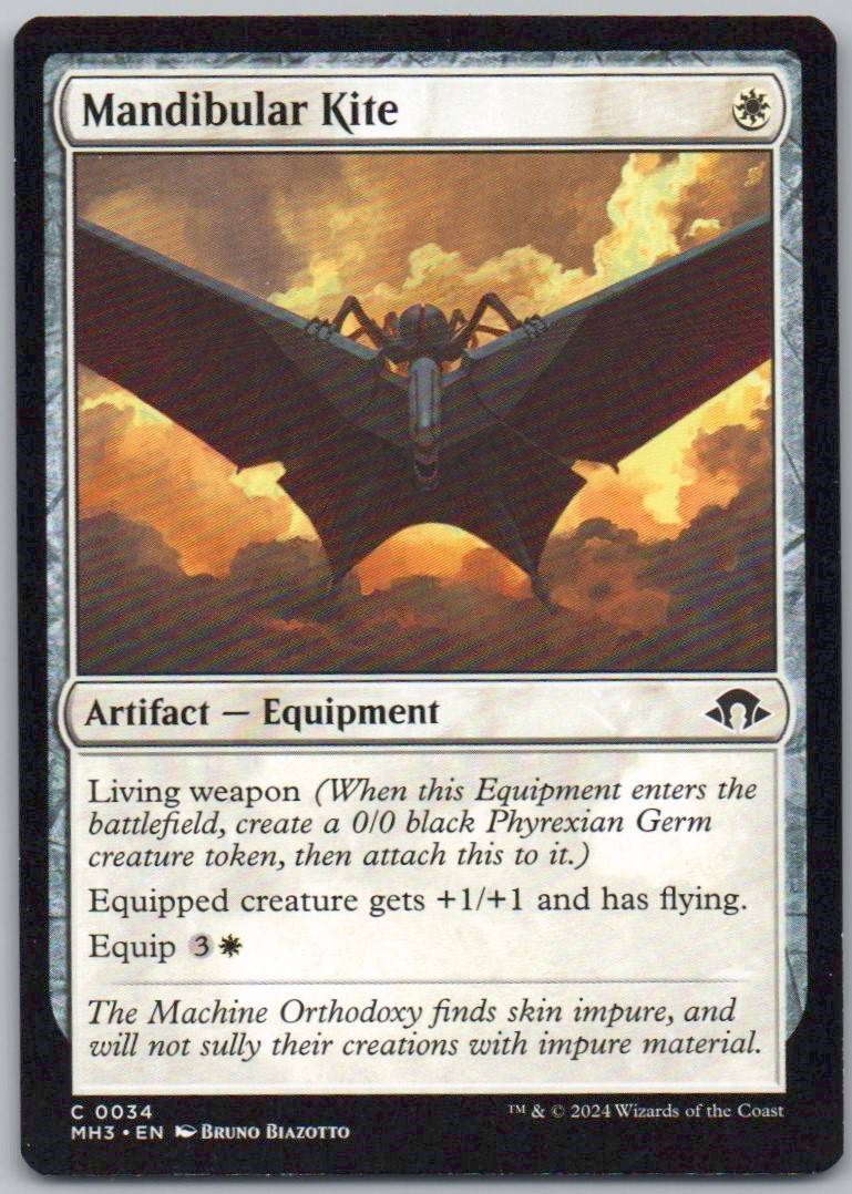 Mandibular Kite 34 0 Artifact Card - Modern Horizons 3