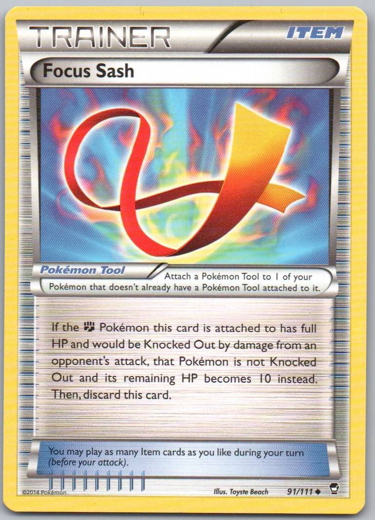 Focus Sash 091 Normal Trainer Card - Furious Fists