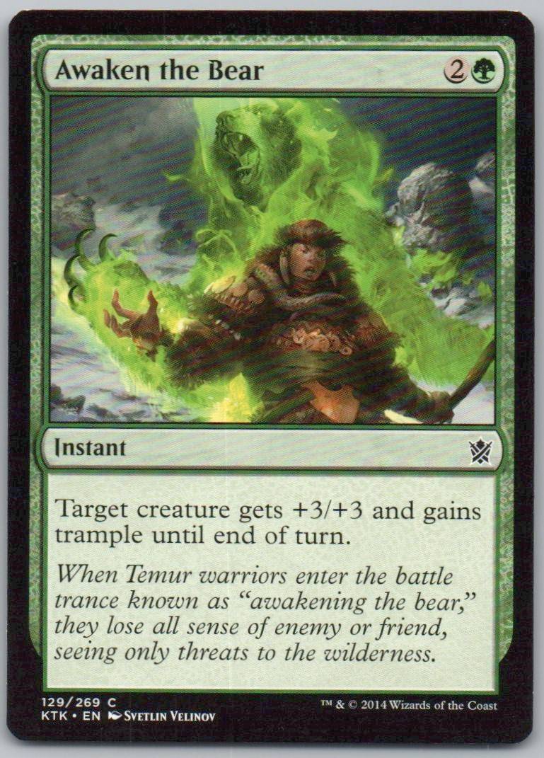 Awaken the Bear 129 Normal Instant Card - Khans of Tarkir