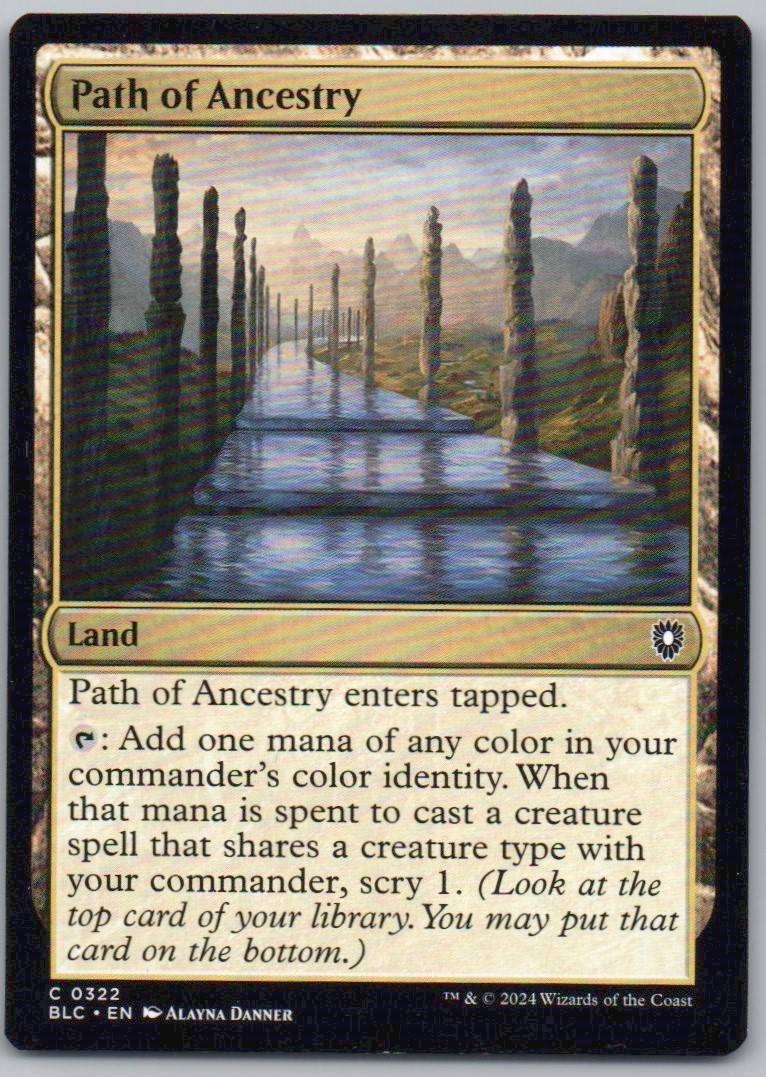 Path of Ancestry 322 Normal Land Card - Commander: Bloomburrow