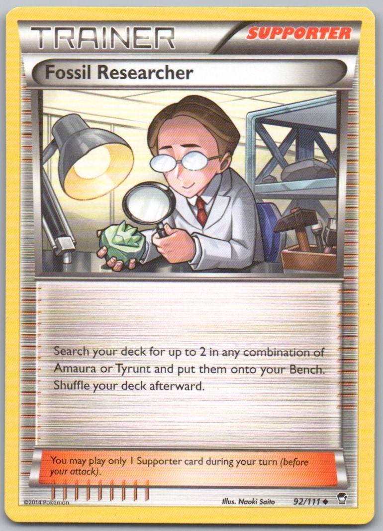 Fossil Researcher 092 Normal Trainer Card - Furious Fists