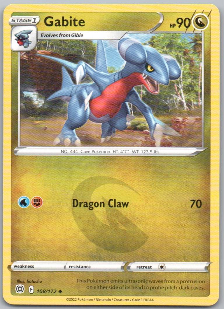 Gabite 108 Normal Dragon Card - Brilliant Stars
