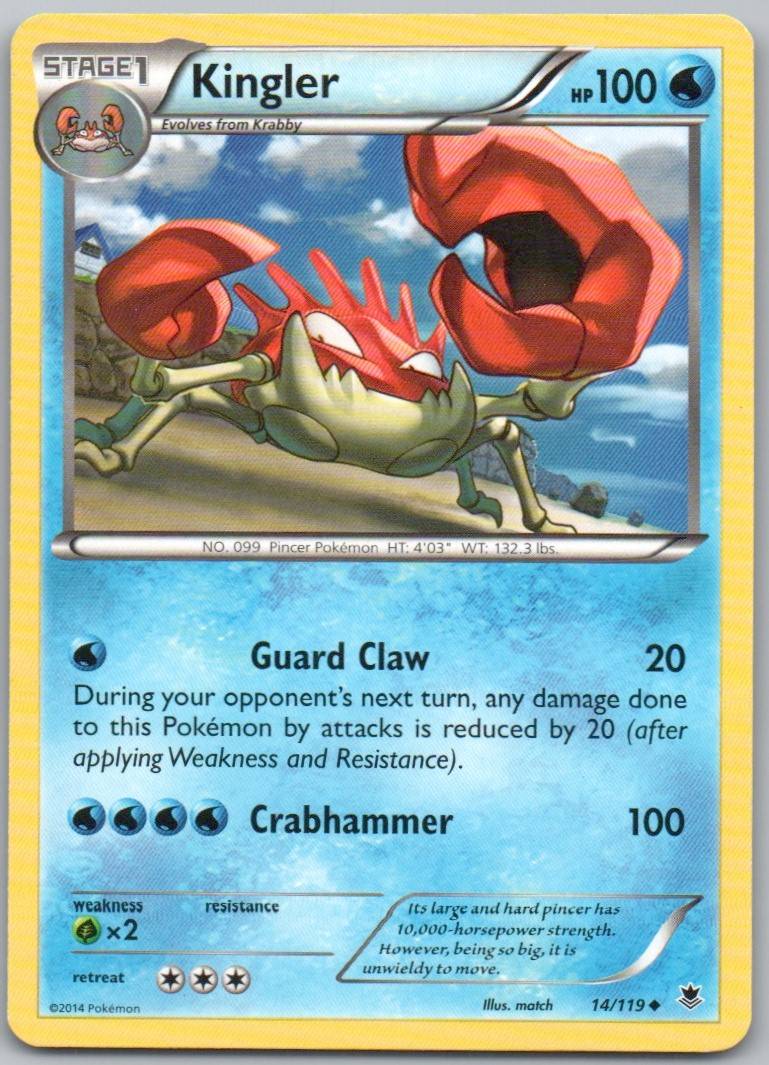 Kingler 014 Normal Water Card - Phantom Forces
