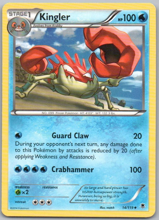 Kingler 014 Normal Water Card - Phantom Forces