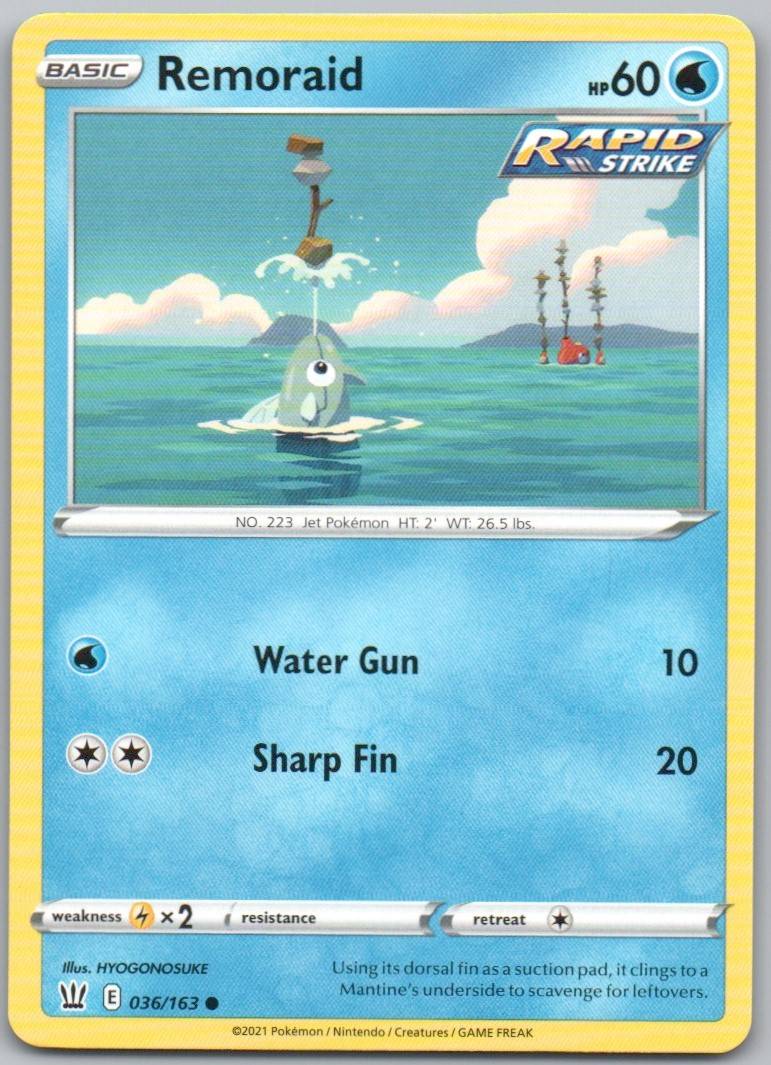 Remoraid 036 Normal Water Card - Battle Styles