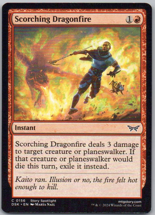 Scorching Dragonfire 156 Normal Instant Card - Duskmourn: House of Horror
