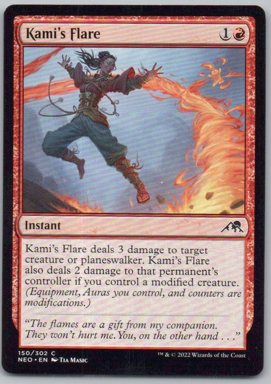 Kami's Flare 150 Normal Instant Card - Kamigawa: Neon Dynasty