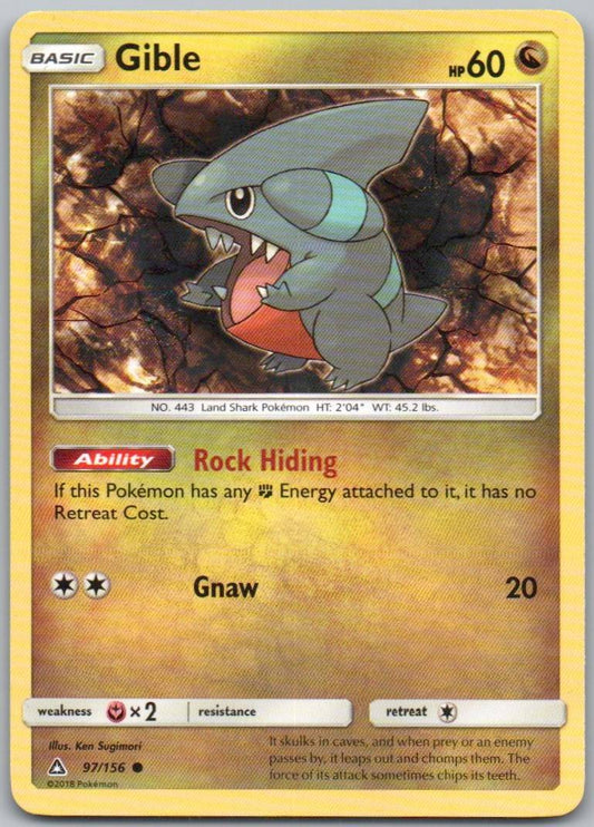 Gible 97 Normal Dragon Card - Ultra Prism