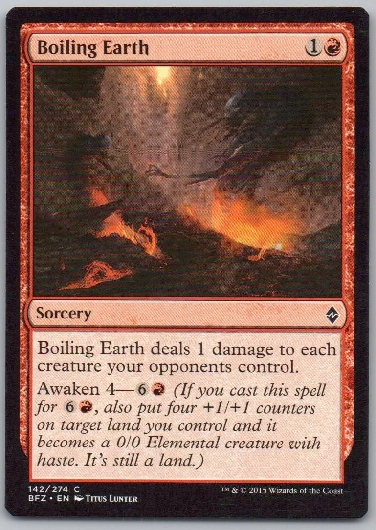 Boiling Earth 142 Normal Sorcery Card - Battle for Zendikar