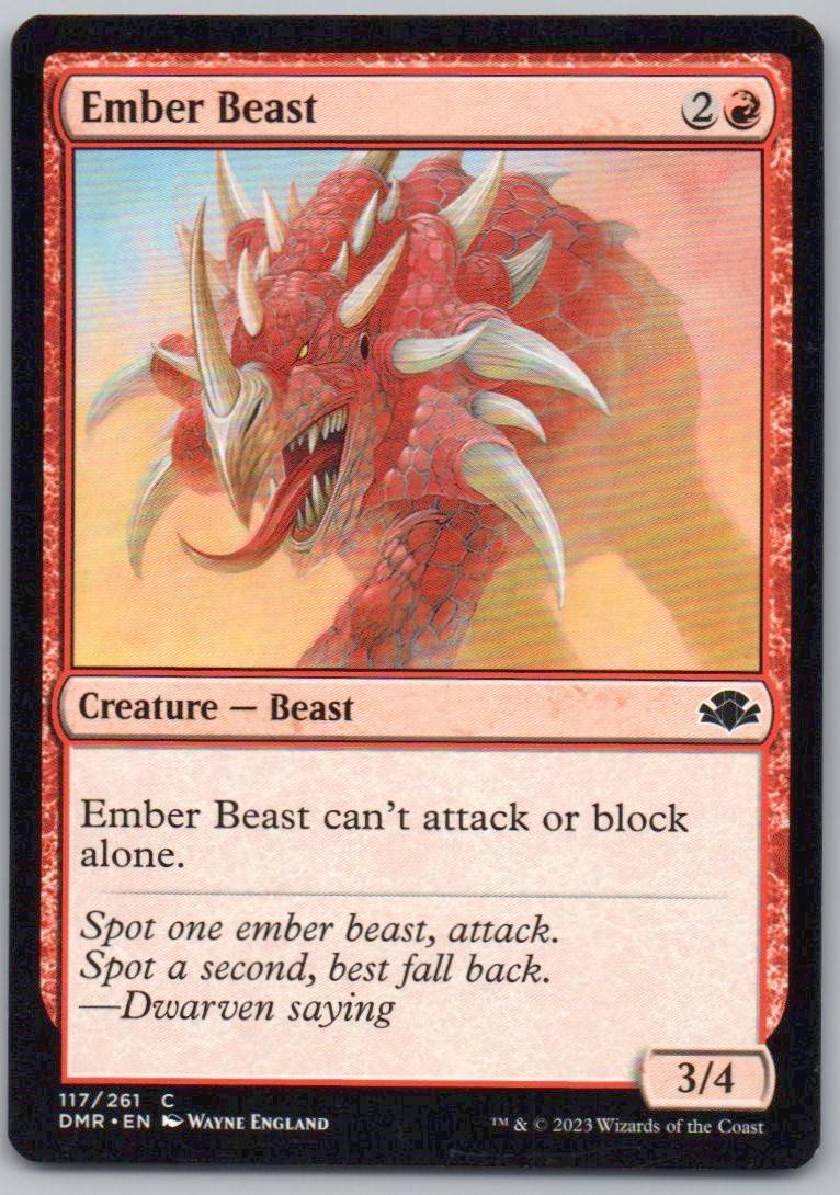 Ember Beast 117 Normal Creature Card - Dominaria Remastered
