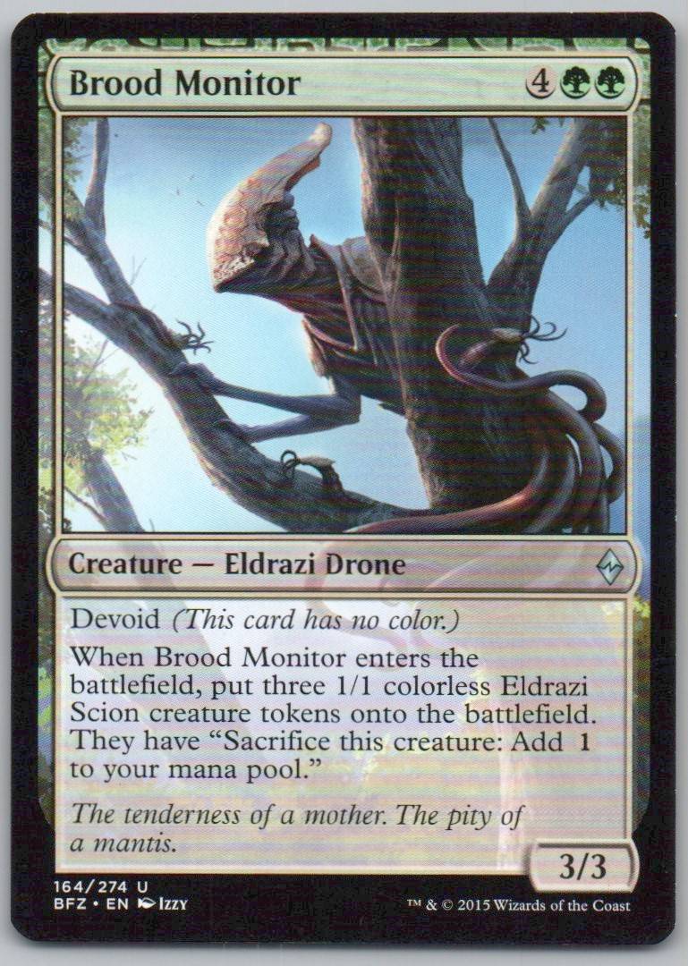 Brood Monitor 164 Normal Creature Card - Battle for Zendikar