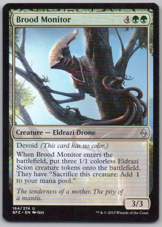 Brood Monitor 164 Normal Creature Card - Battle for Zendikar