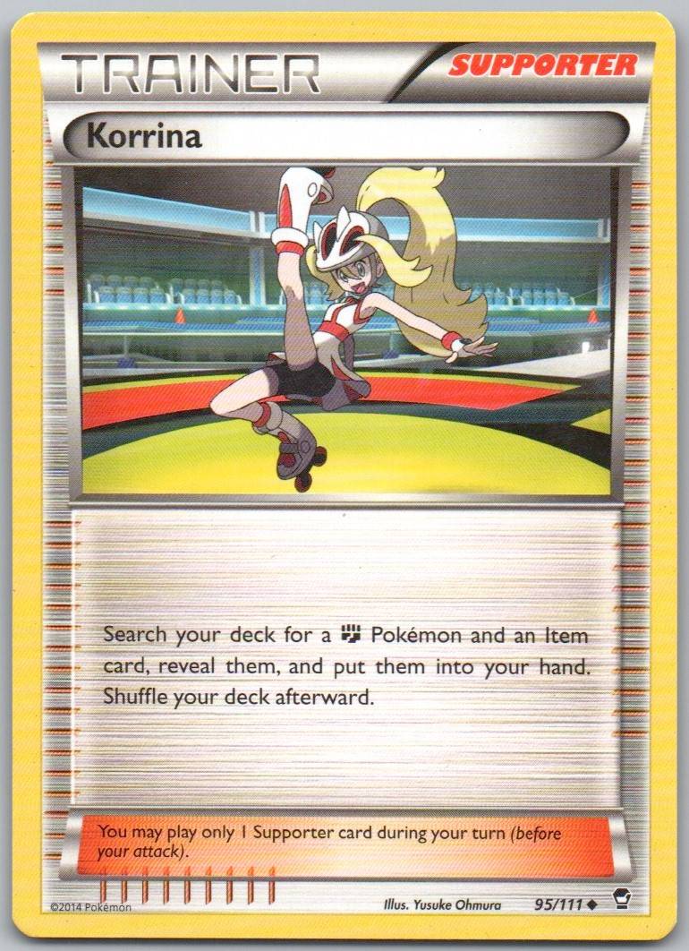 Korrina 095 Normal Trainer Card - Furious Fists