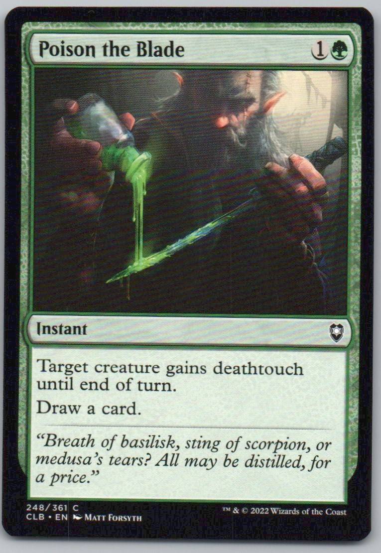Poison the Blade 248 Normal Instant Card - Commander Legends: Battle for Baldur's Gate