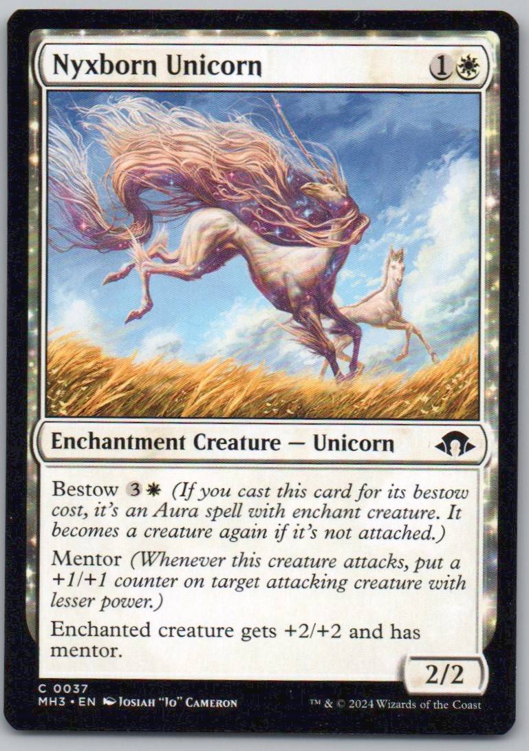 Nyxborn Unicorn 37 0 Enchantment Card - Modern Horizons 3