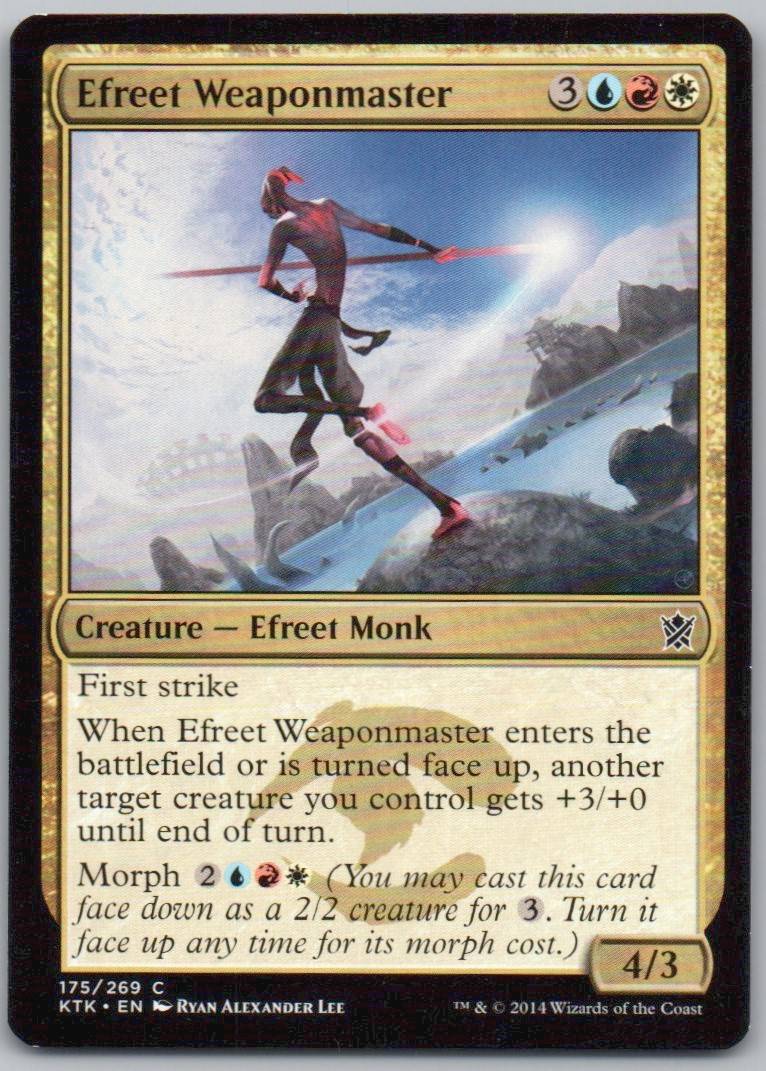 Efreet Weaponmaster 175 Normal Creature Card - Khans of Tarkir