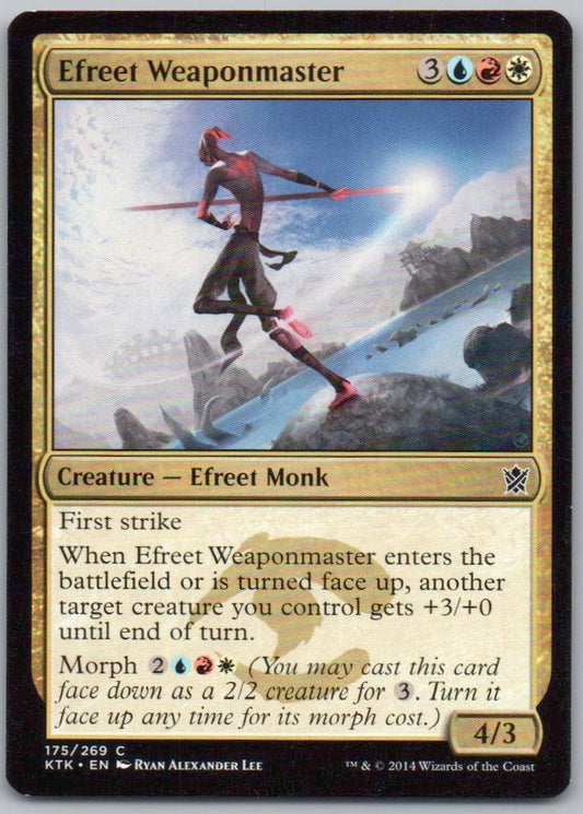 Efreet Weaponmaster 175 Normal Creature Card - Khans of Tarkir