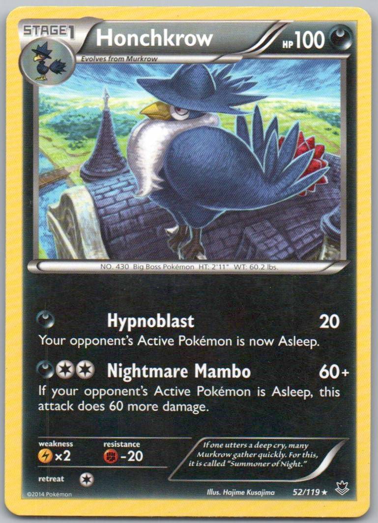Honchkrow 052 Normal Darkness Card - Phantom Forces