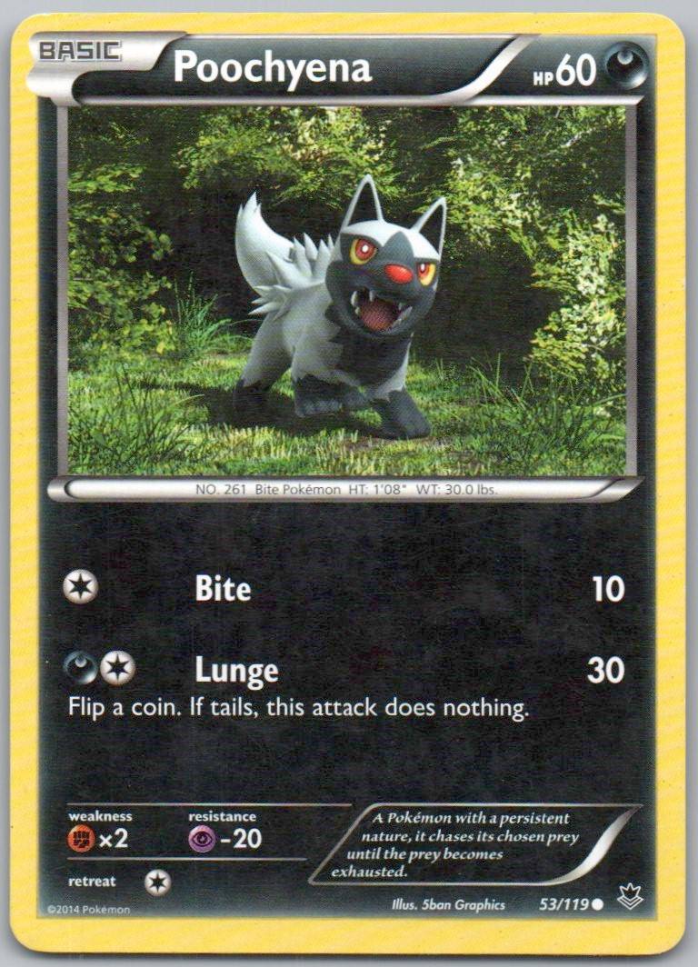 Poochyena 053 Normal Darkness Card - Phantom Forces