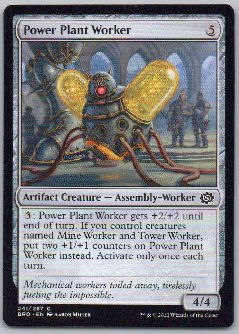 Power Plant Worker 241 Normal Artifact Card - The Brothers' War
