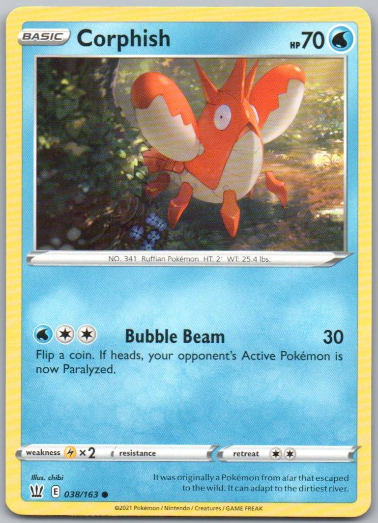 Corphish 038 Normal Water Card - Battle Styles