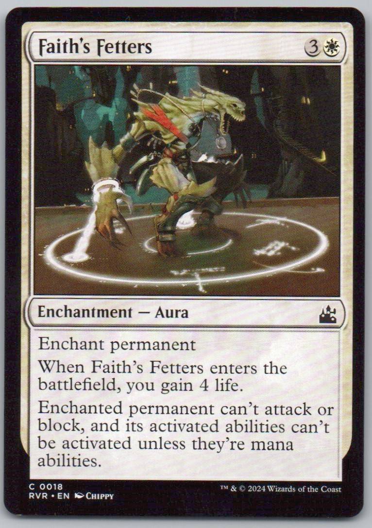 Faith's Fetters 18 Normal Enchantment Card - Ravnica Remastered