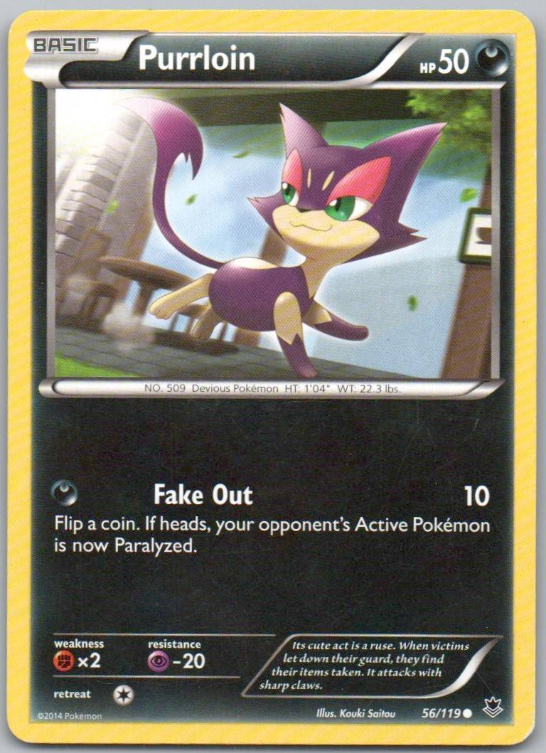 Purrloin 056 Normal Darkness Card - Phantom Forces