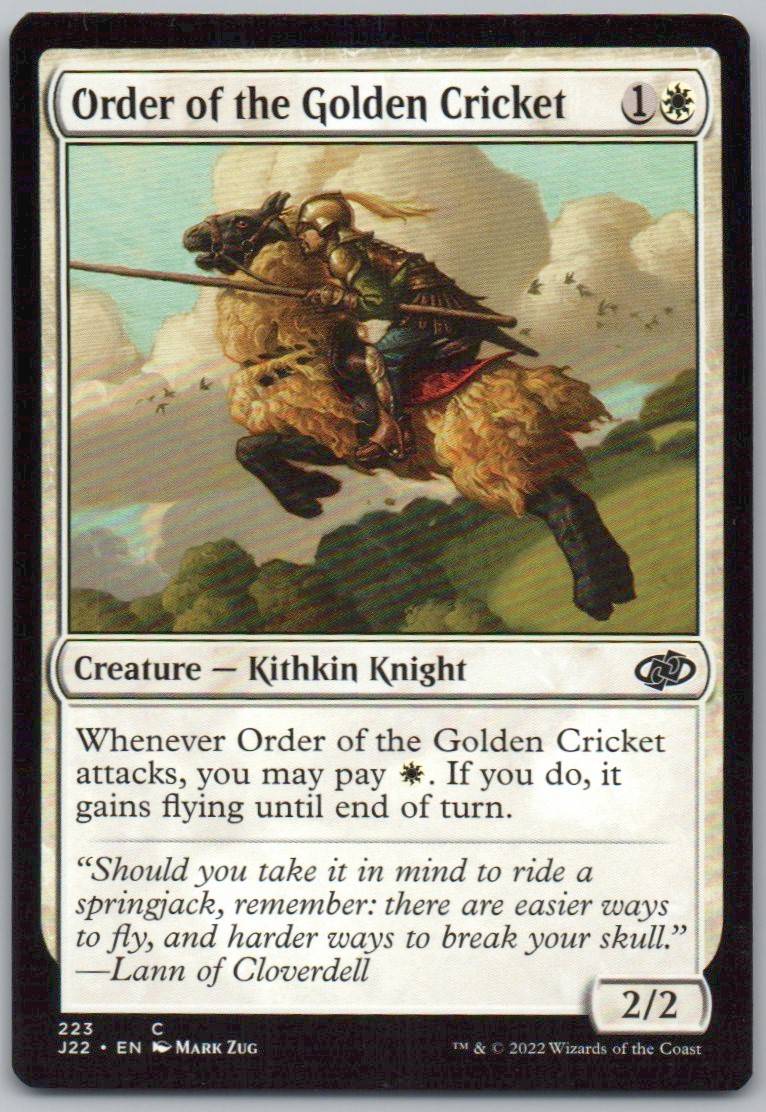 Order of the Golden Cricket 223 0 Creature Card - Jumpstart 2022