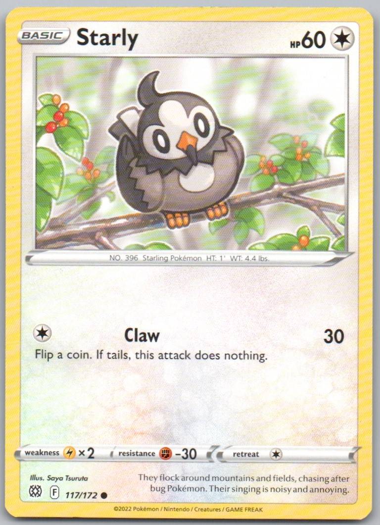 Starly 117 Normal Colorless Card - Brilliant Stars