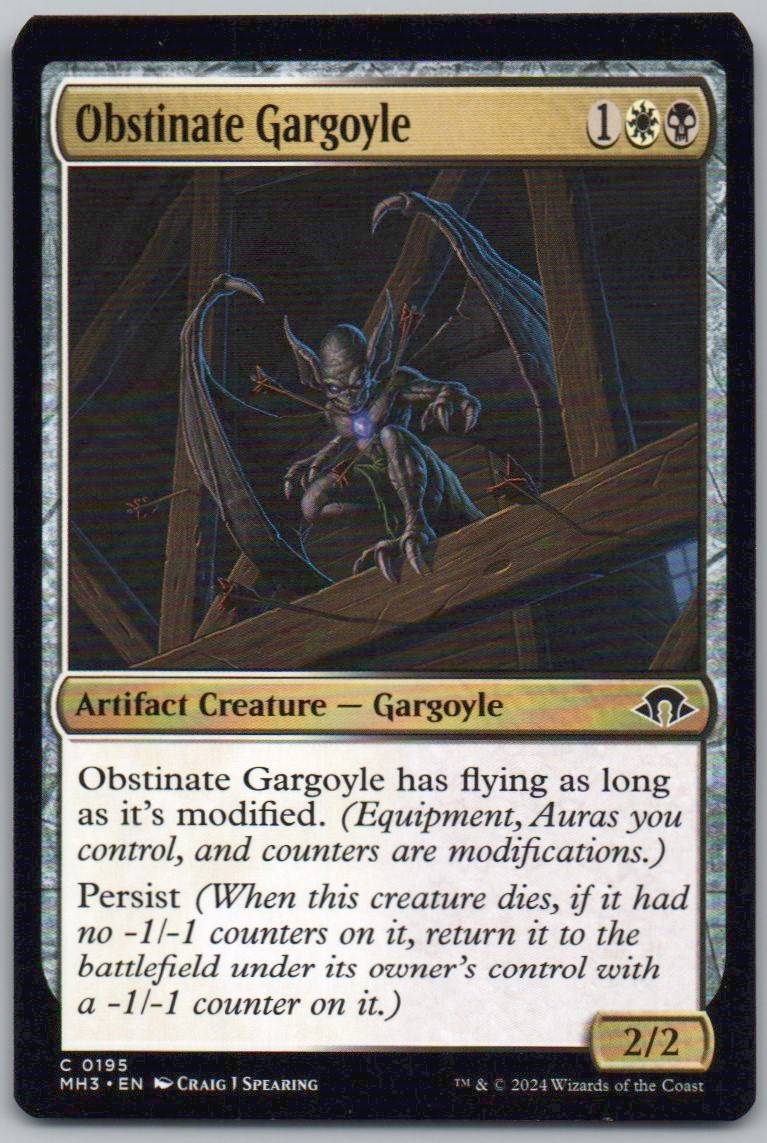 Obstinate Gargoyle 195 0 Artifact Card - Modern Horizons 3