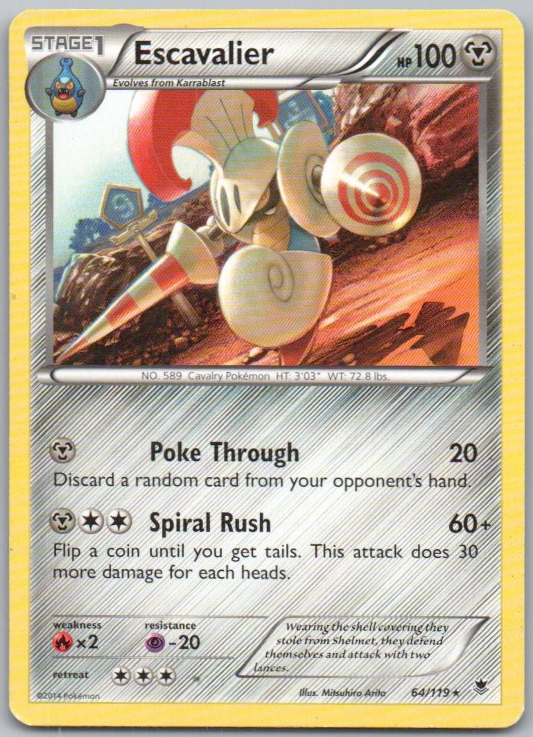 Escavalier 064 Normal Metal Card - Phantom Forces