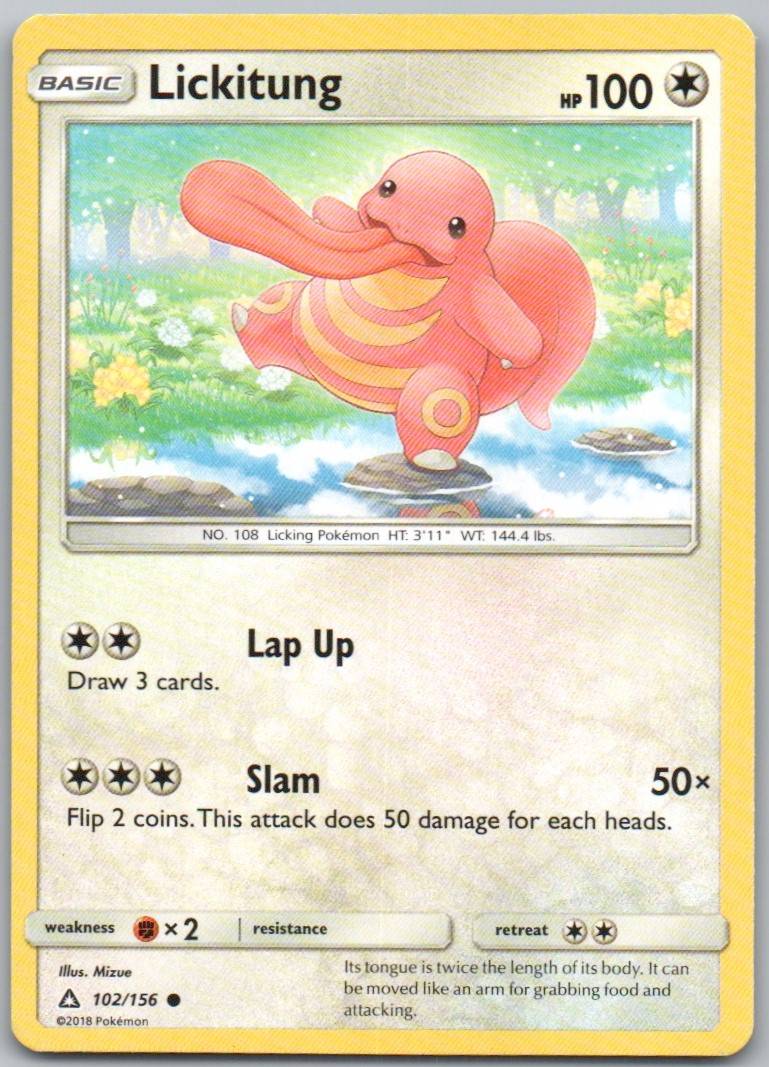 Lickitung 102 Normal Colorless Card - Ultra Prism