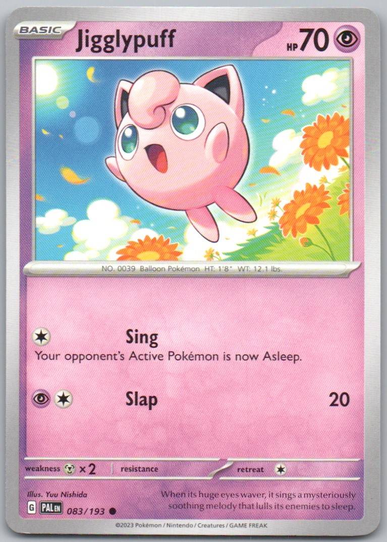 Jigglypuff 083 Normal Psychic Card - Paldea Evolved