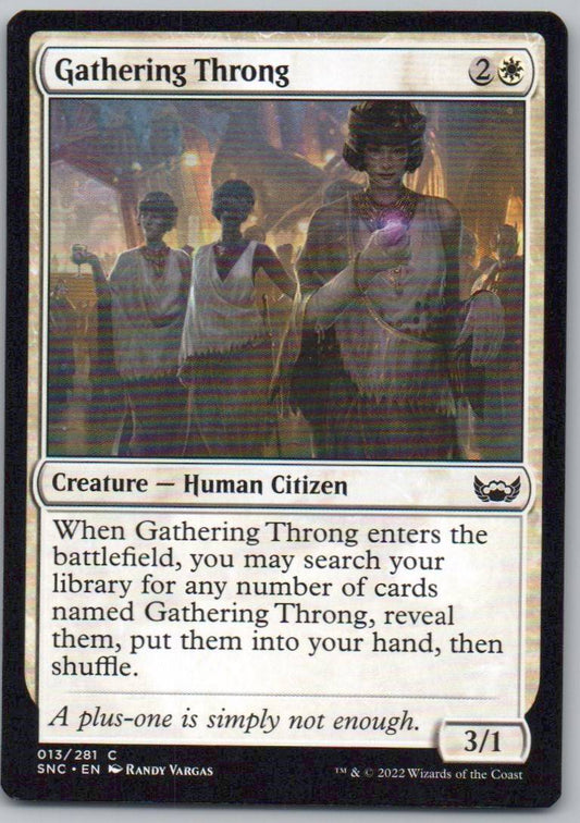 Gathering Throng 13 Normal Creature Card - Streets of New Capenna