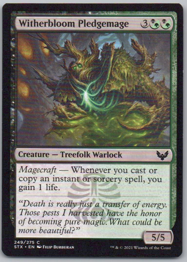 Witherbloom Pledgemage 249 Normal Creature Card - Strixhaven: School of Mages