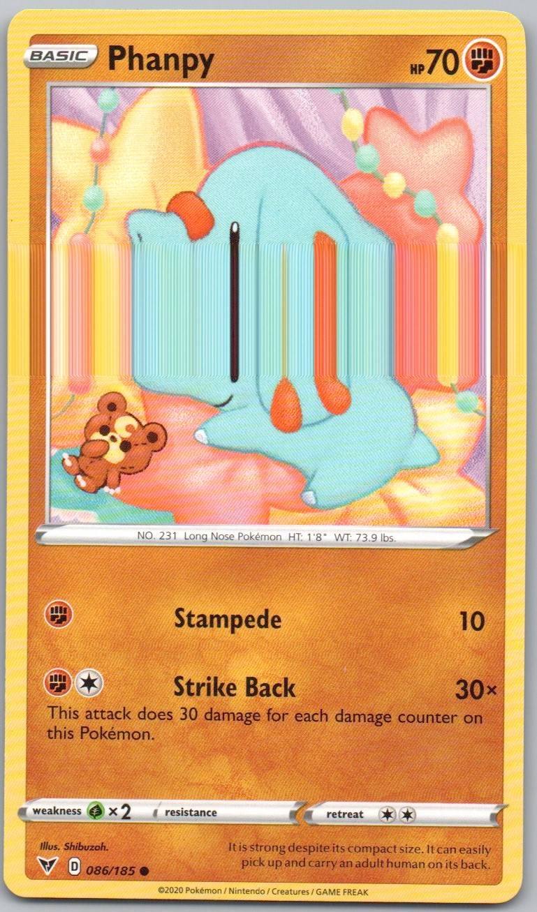 Phanpy 086 Normal Fighting Card - Vivid Voltage