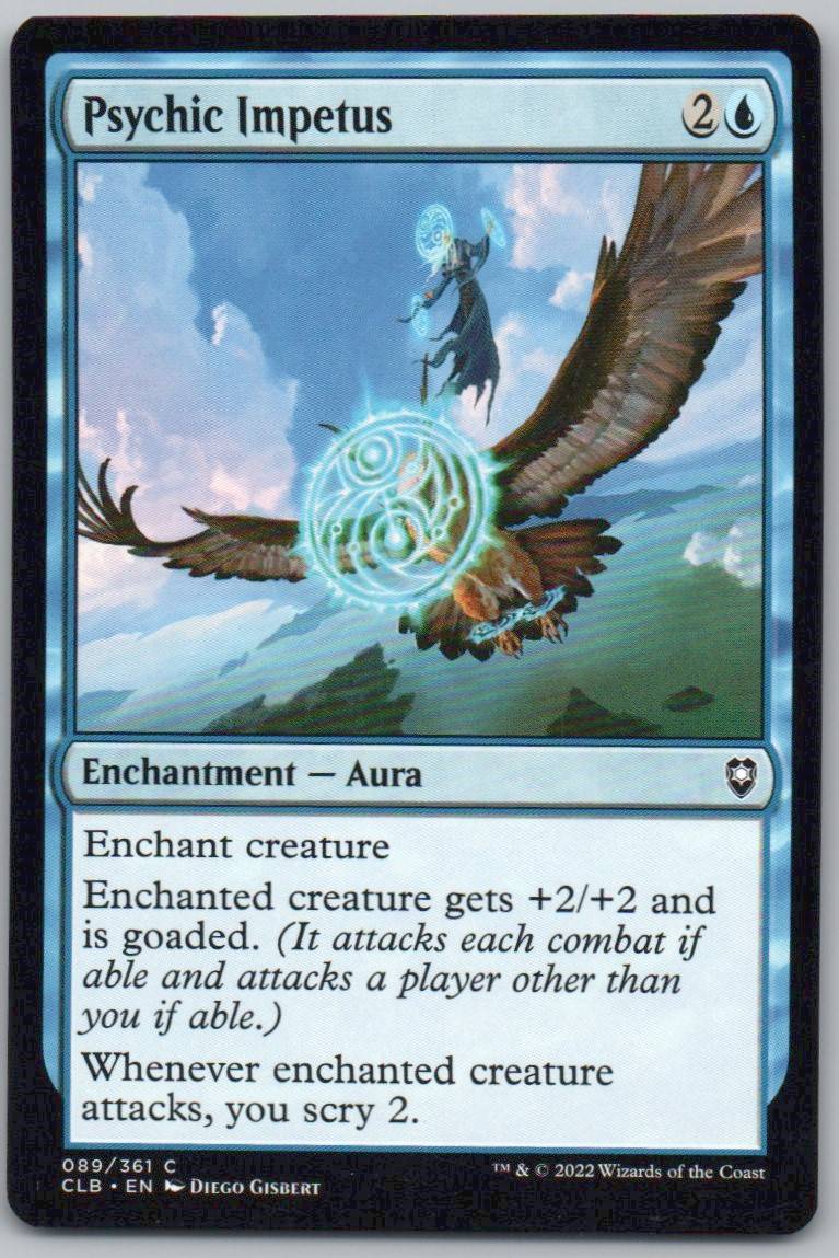 Psychic Impetus 89 Normal Enchantment Card - Commander Legends: Battle for Baldur's Gate